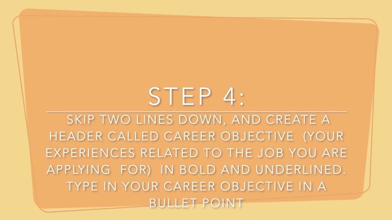 Resume Tutorial Youtube