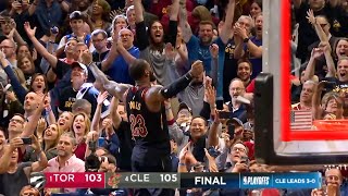 Playoff buzzer beaters but the crowd gets increasingly more hype