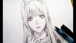 How To Draw Realistic Anime Girl : Zero Two | Step By Step for Beginners