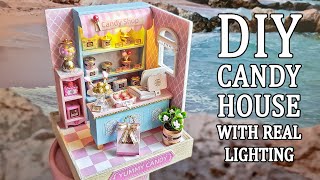 Miniature dollhouse kit Yummy candy Corner of happiness 美味糖果 - 맛있는 사탕 - おいしいキャンディー DIY candy house