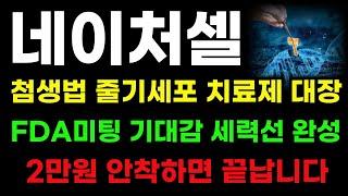 [네이처셀 분석] 2만원 안착하면 날라갑니다! 첨생법 대장주! 이 패턴만 챙겨 보세요! #네이처셀 #네이처셀주가 #네이처셀주가전망