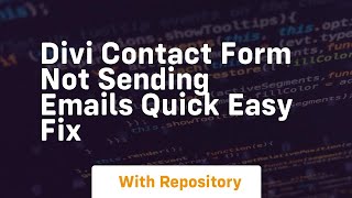Divi contact form not sending emails quick easy fix