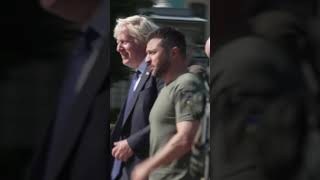 Watch Boris Johnson & President Zelenskyy walk around Kyiv