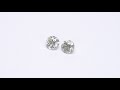 0.63 ct loose round cut natural milky cloudy diamonds pair for earrings 48544