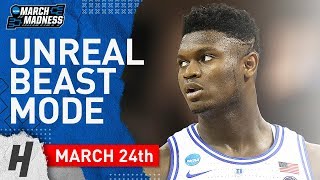 Zion Williamson UNREAL CLUTCH  Highlights Duke vs UCF 2019.03.24 - 32 Points, 11