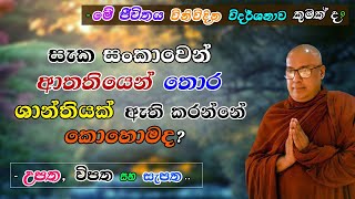 සැක සංකාවෙන් ආතතියෙන් තොර ශාන්තියක් ඇති කරගන්නේ කොහොමද?(මේ ජීවිතය විනිවිදින විදර්ශනාව කුමක්ද?)