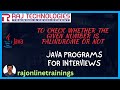 Java Interview Programs - 12 | Java Interview Questions | rajonlinetrainings