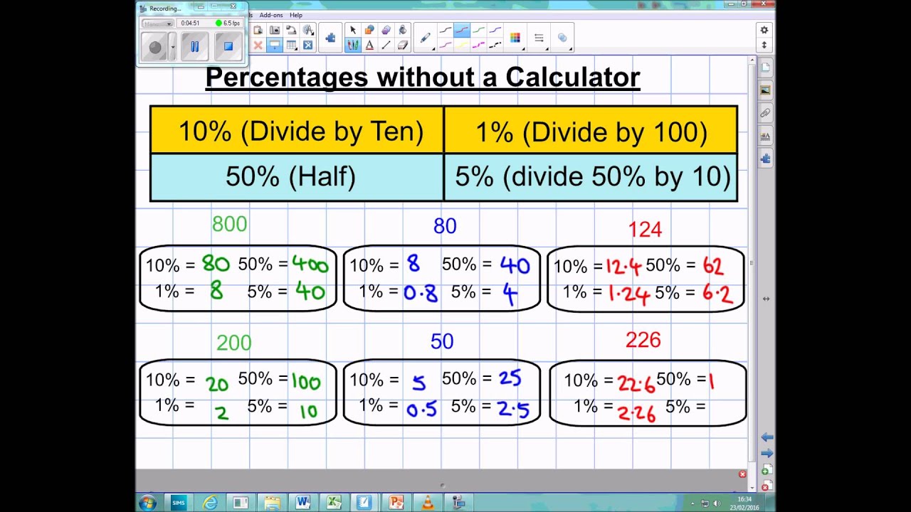 Calculating Percentages Without A Calculator - YouTube