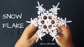 Cómo hacemos un snowflake o copo de nieve a crochet? Feliz Navidad!I KalosCrochet