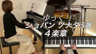 【ソナタ3番４楽章/ショパン  ゆっくり動画 0.5倍速 】B minor Op.58/ショパンChopin