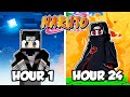 I Survived 24 HOURS as an UCHIHA in Naruto Minecraft!