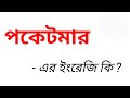 পকেটমারকে ইংরেজিতে কি বলা হয় পকেটমার ইংরেজি কি word meaning bengali to english