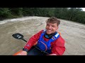 kayaking down the kaiserklamm at flood stage