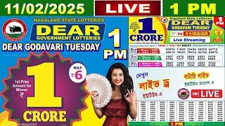 [LIVE] Lottery 1:00 PM Dear Nagaland state lottery live draw result 11.02.2025 | Lottery live