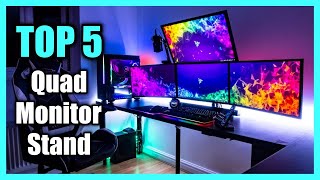 Top 5 Best Quad Monitor Stand 2023 | Best 4 Monitor Setup