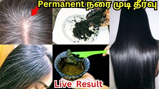 நிரந்தரமாக வெள்ளை முடிகளை கறுப்பாக மாற்ற இது போதும்! Grey hair prevention permanent Natural hair dye