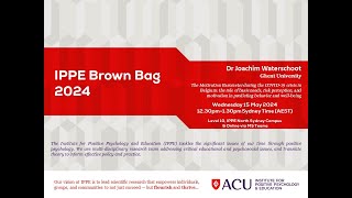 IPPE Brown Bag 2024 | Dr Joachim Waterschoot | Ghent University