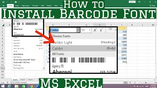 How to Install Barcode Font in MS Excel | How to Download Barcode Font for MS Excel | Bar code Font