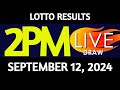 Lotto Result Today 2:00 pm draw September 12, 2024 Thursday PCSO LIVE