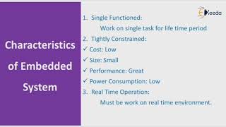 Characteristic of Embedded systems | Introduction to Embedded System | Embedded System & RTOS