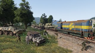 🔴Today Very Important Russian Train With Artillery Was Surprised By Ukrainian Bayraktar TB2 - Arma 3