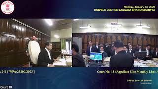 13 January 2025 | Court No. 18 | Live Streaming of the Court proceedings.