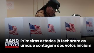 Primeiras urnas começam a ser apuradas nos Estados Unidos| BandNews TV