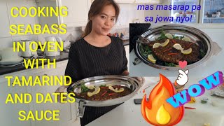 COOKING SEABASS IN OVEN WITH TAMARIND AND DATES SAUCE [Delicious Food]