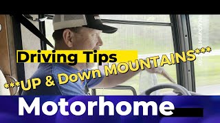 5 Tips for Driving Class A Diesel Pusher RV's UP & Down MOUNTAINS! (Engine brake | Exhaust Brake)