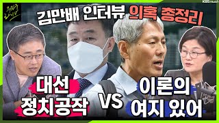 [주진우라이브] 대통령실 “신학림-김만배 인터뷰는 대선 정치 공작” - 장성철 평론가, 장윤선 기자ㅣKBS 230905 방송