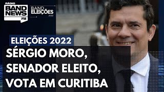Sérgio Moro, senador eleito, vota em Curitiba