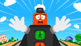 [ES, PT Sub] Stop! Signal Man ♪ | Looking around for cars! | Nursery Rhymes | Car Songs★TidiKids