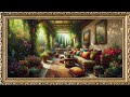 Sunlit Garden Oasis | TV Art Screensaver | 8 Hours Framed Painting | TV Wallpaper | 4K