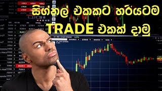 සාර්තකව  signal එකකට trade එකක් දාමු