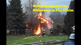 Wohnhausbrand im Hüfenweg Pforzheim 22.01.2025