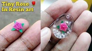 Tiny paper Rose 🌹 in epoxy resin || best gift for your love one || Resin art
