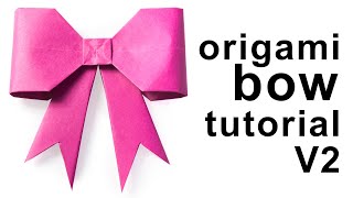 Origami - Paper Bow/Ribbon Tutorial Version 2 - DIY - Paper Kawaii