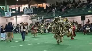 men's Traditional Floyd Bearspaw memorial special top 20 song 1 crow hop live at Morley powwow 2022