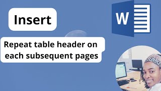 Insert Repeat table header on subsequent pages using Ms office word. #tableheader  #repeat #table