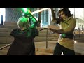 ven zallow vs. kyle katarn lightsaber fight