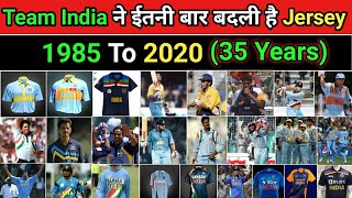Indian Cricket History Jersey Evolution 1985 to 2020 | indian team jerseys history from 1985 to 2020