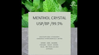 L Menthol, Menthol Crystal CAS 2216 51 5 USP, Bp, 99 5%