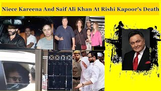 Rishi Kapoor's Niece Kareena And Saif Ali Khan Pictured At Hospital | Rishi Kapoor Death