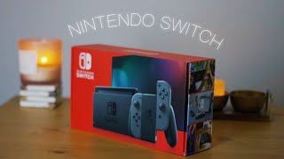 Nintendo Switch V2 (Grey) Unboxing & Setup 🤍