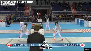 2019 237 T32 16 F F Individual Cadets Torun POL WCH 8 TAKEZAWA  JPN vs GUO CAN