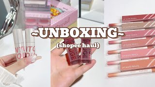 [ Shopee haul ] UNBOXING SHOPEE || Unbox son xinh, cushion, đồ dùng khác...🌷 || by 小红书