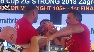 ARM WRESTLING Dmitry Trubin VS Frank Lamparelli - ZG STRONG 2018