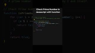 Prime number in Javascript #code #arrays #javascript #learn #learnjs #webdevelopment #top #coder #1m