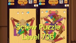 Screw Puzzle: Wood Nut \u0026 Bolt - Level 706