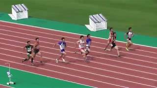 男子100m_準決勝4組_第50回北海道高体連札幌支部新人陸上20180818